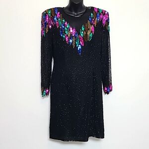 Vintage Scala Silk Beaded Dress